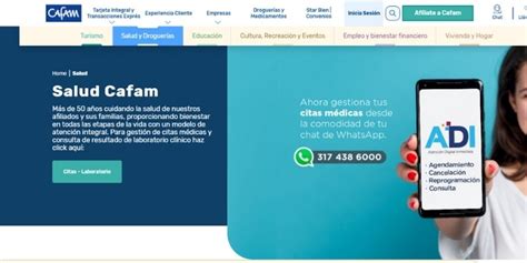 cafam whatsapp citas|Cafam 